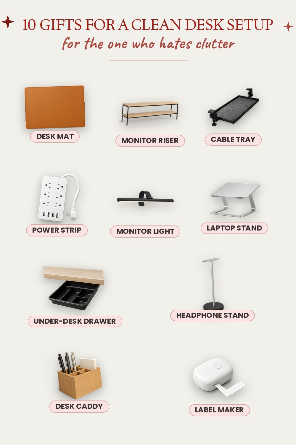 10 Gifts for a Clean Desk Setup for the one who hates clutter